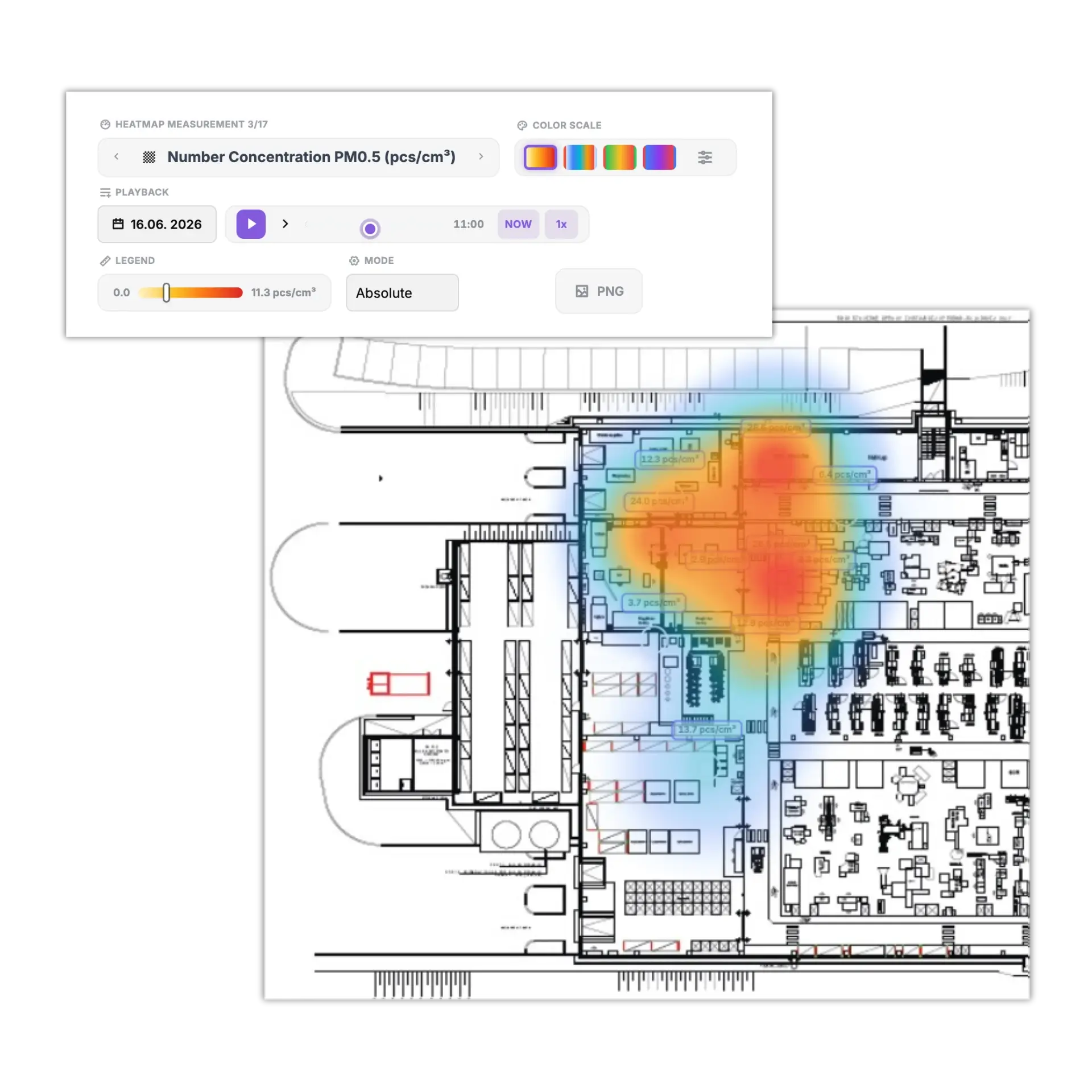 Heliotics platform heatmap layout preview